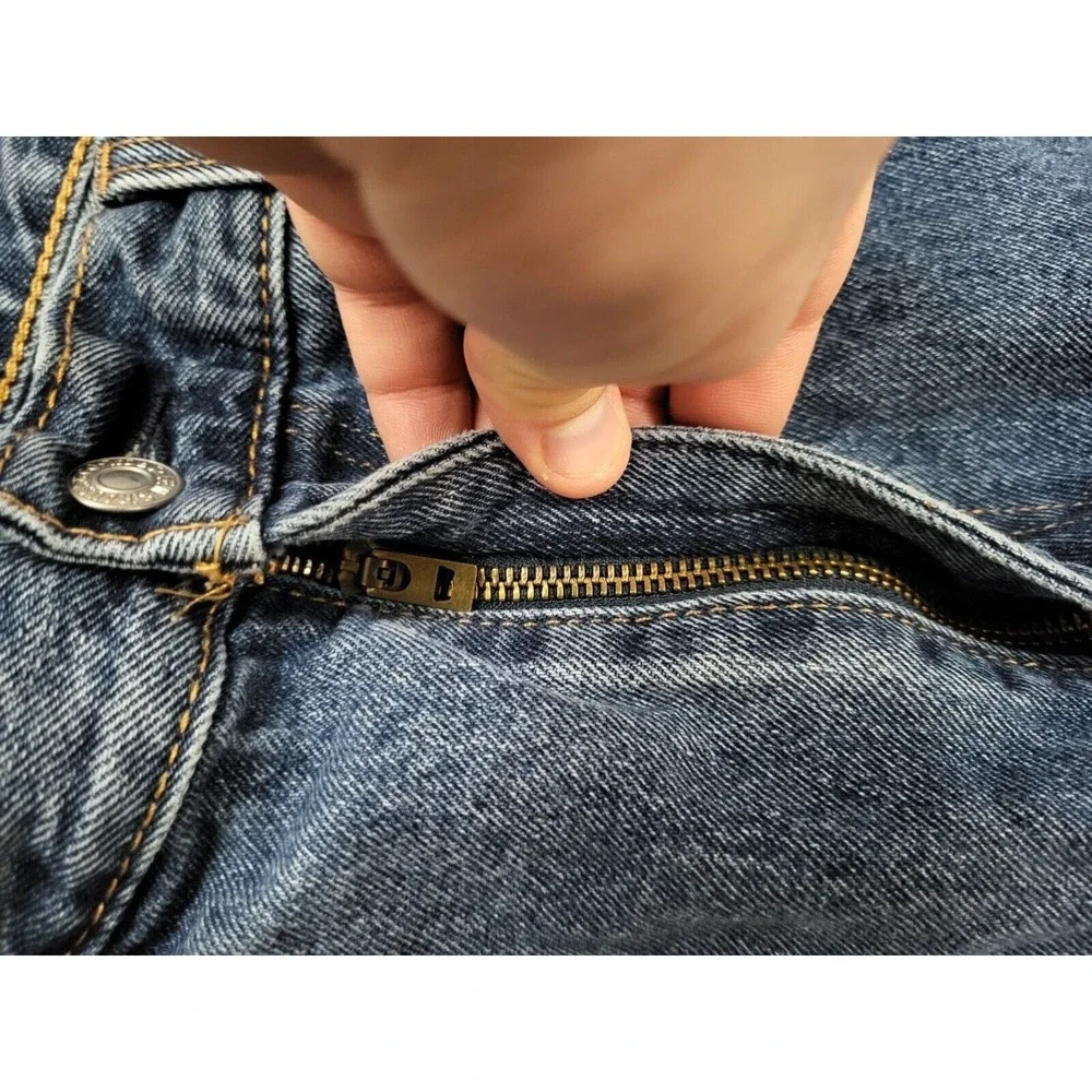 Levis 505 Regular Fit Straight Leg Jeans Mens Size 38 Medium Wash Blue